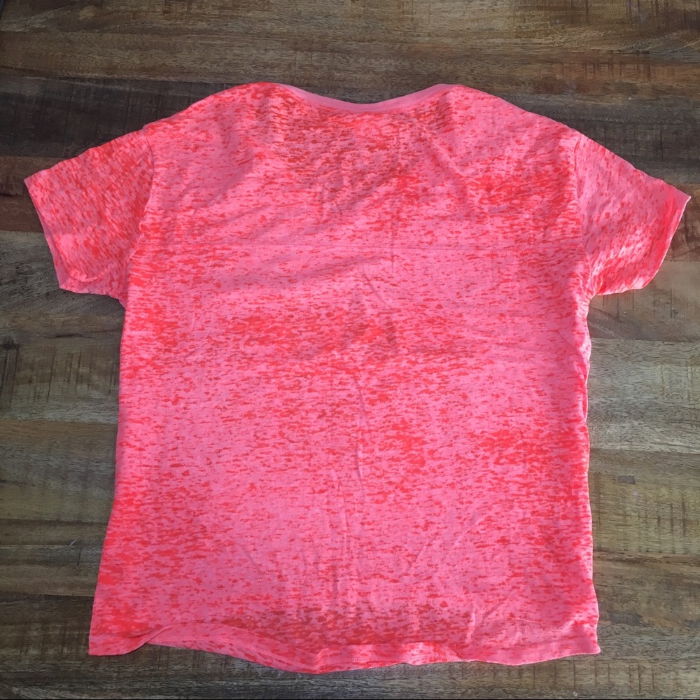 Victoria Secret Pink / Coral "Love Pink" tee - Picture 2 of 3